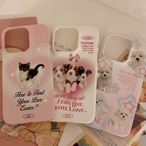 헤나 귀여운 강아지 고양이 핸드폰 하드 빈티지 로맨틱 감성 카드 수납 집사 휴대폰 아이폰케이스 X XR XS 11 12 13 14 15 미니 플러스 프로 맥스