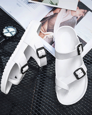 케이먼 커플 신발 아이템 쪼리 플립플랍 뮬 슬리퍼 2cm