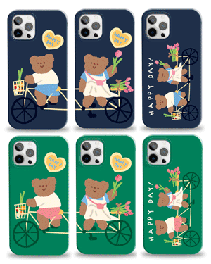 랜드리 갤럭시 귀여운 로맨틱 곰돌이 캐릭터 커플 핸드폰 카드 수납 휴대폰 케이스 S6 S7 S8 S9 노트 8 9 10 20 플러스 울트라 S10 E 5G S20 FE S21