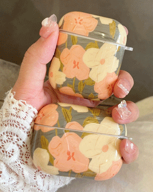 돌로레스 젤리 실리콘 로맨틱 러블리 플라워 꽃무늬 일러스트 에어팟 에어팟프로 케이스