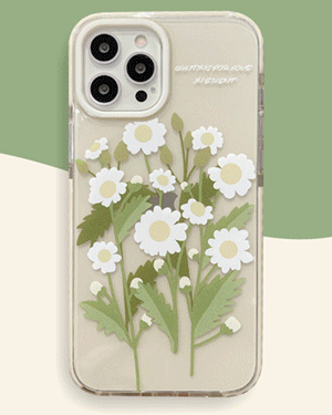 브리트니 투명 플라워 꽃무늬 젤리 실리콘 핸드폰 빈티지 로맨틱 휴대폰 아이폰케이스 7 8 SE2 X XS Max 11 12 미니 프로 맥스 pro