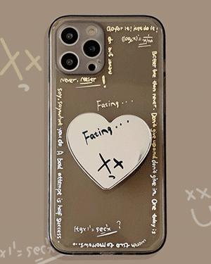 스테거 핸드폰 거치대 하트 미러 거울 그립톡 빈티지 러블리 캐주얼 스마트톡 휴대폰 아이폰케이스 7 8 SE2 X XS Max 11 12 미니 프로 맥스