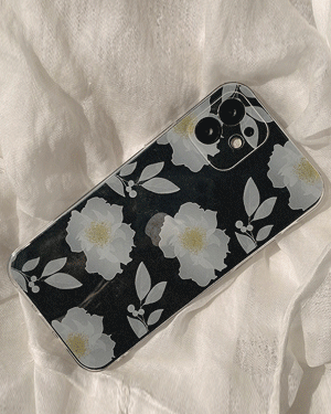 에리카 플라워 꽃무늬 심플 투명 젤리 실리콘 핸드폰 빈티지 로맨틱 휴대폰 아이폰케이스 7 8 SE2 X XS Max 11 12 미니 프로 맥스