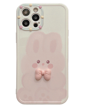사리나 귀여운 파스텔 곰돌이 토끼 리본 젤리 실리콘 핸드폰 러블리 캐주얼 휴대폰 아이폰케이스 7 8 SE2 X XS Max 11 12 프로 맥스