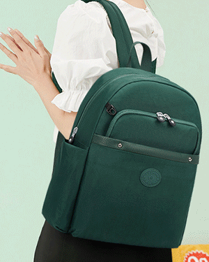 틸다 캐주얼 백팩 대학생 직장인 출근룩 데일리 심플 빈티지 신학기 책가방 간편 가벼운 지퍼 포켓 가방 무지 천가방