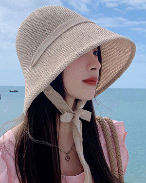 에이샤 밀짚 왕골 라탄 리본 바캉스 비치 보넷 모자 챙넓은 벙거지 라피아햇 여름 챙모자 플로피햇 러블리 여행 자외선 차단 햇빛 가리개 버킷햇